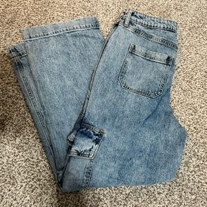 Cargo Wide Leg Jeans